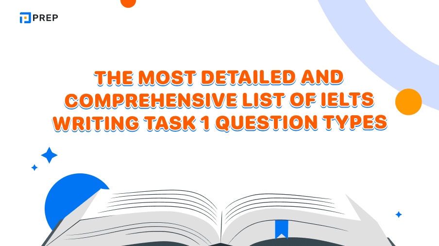 The most detailed and comprehensive list of IELTS Writing Task 1 question types