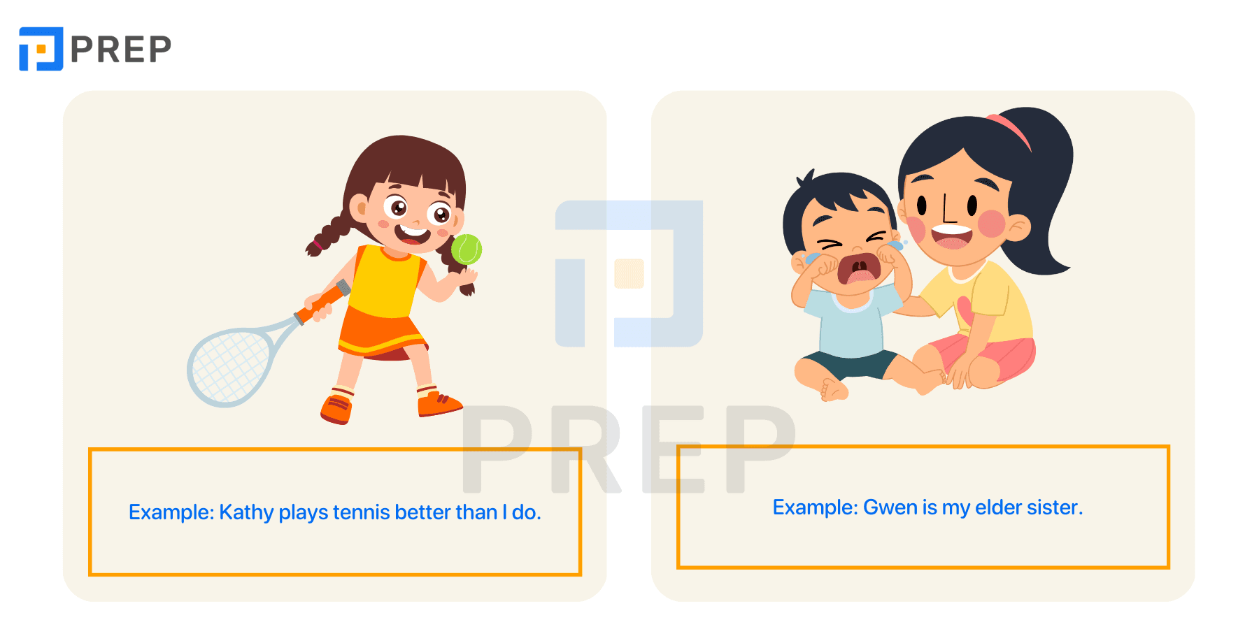 Irregular short and long adjectives