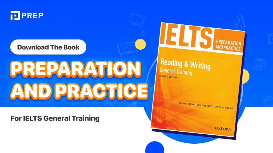 Download the book "Preparation and Practice for IELTS General Training."